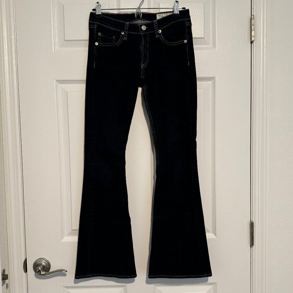 rag & bone /JEAN Flare Jeans in Heritage Dark Wash Intermix Sz 27 (28x30) EUC